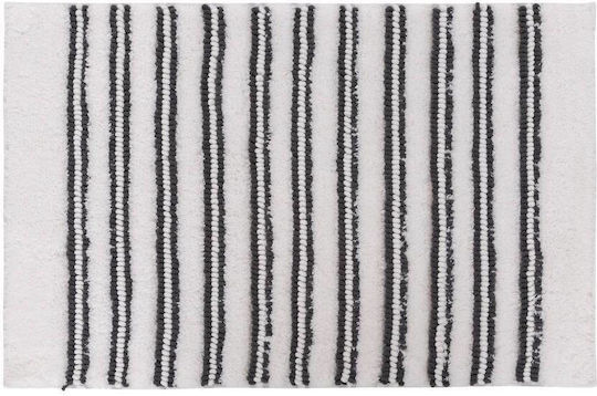 5Five Αντιολισθητικό Πατάκι Μπάνιου White-grey 90x50εκ.