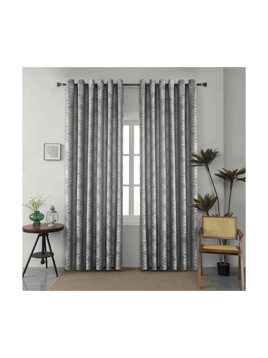 My Home Luxury Vorhang mit Grommets Graue 270x280cm