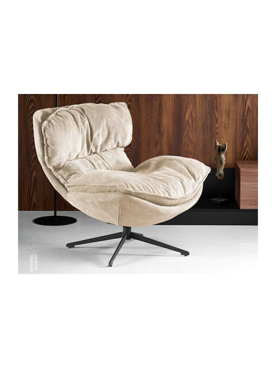 Houston 2107 Swivel Armchair Light Brown 100x90x90cm