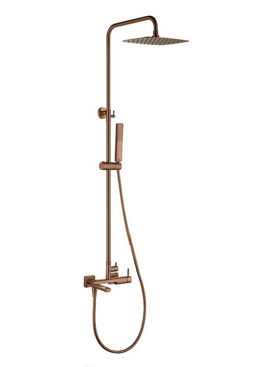 Imex Shower Column with Bathtub Mixer Rose Gold