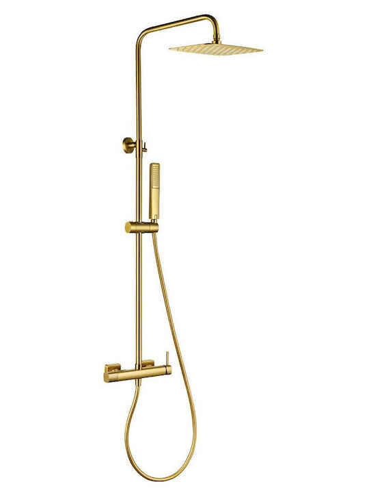 Imex Shower Column with Bathtub Mixer Gold