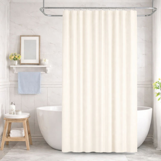 My Home Luxury Κουρτίνα Υφασμάτινη 180x180cm Εκρού TWMHL-4