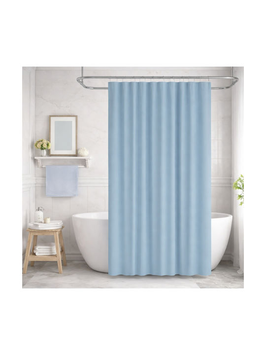 My Home Luxury Shower Curtain Fabric 180x180cm Blue