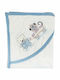 Pamuk Baby Βρεφική Κάπα-Μπουρνούζι με Κουκούλα Little Blue Friends 78x100εκ.