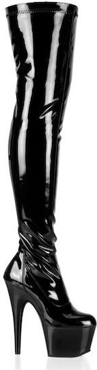 Pleaser Flamingo Platforme Cizme Înalte Negre