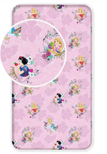Borea Single Sheet with Elastic Band Cotton Pink 90x200cm