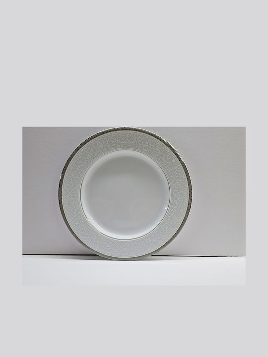 Christinholm Πιάτο Γλυκού από Πορσελάνη Ασημί 19.5cm 40τμχ