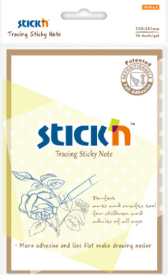 Hopax Transparent Adhesive Notes Tracing Paper 101 X 152 Mm 30 Sheets Stick'n Tracing Transparent