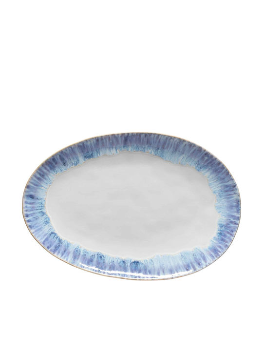 Costa Nova Oval Ceramic Serving Platter Blue 41x28.3cm