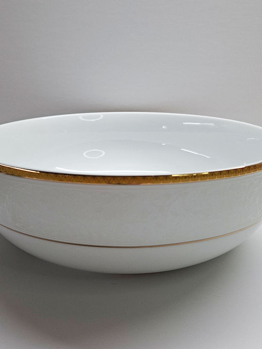 Christinholm Porcelain Salad Bowl Gold 20 Pieces