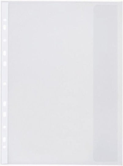 Optima Buzunare Pentru Dosare Din Plastic A4 Protecție Documente Cu Clapetă Laterală Închidere Cu Capsă Set 4 200 Microni Albastru Optima