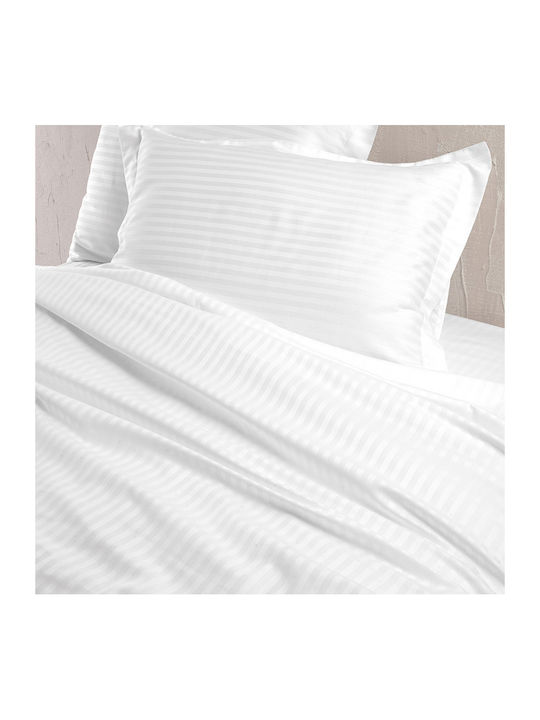 Rythmos Duvet Cover Set 230x250cm Super Double with 2 Pillowcases White