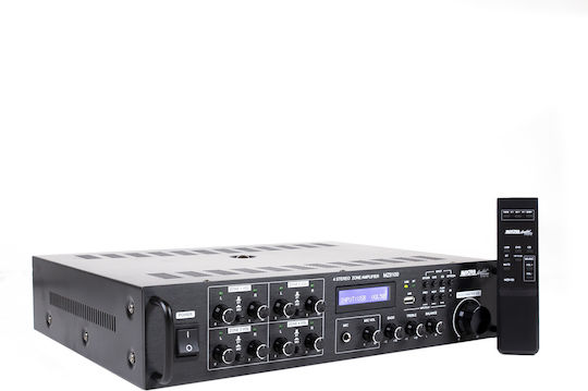 Master Audio MZ8100 Final PA Amplifier 8 Channels 150W/4Ω 100W/8Ω with 4 Zones and USB/Bluetooth Connections MZ8100
