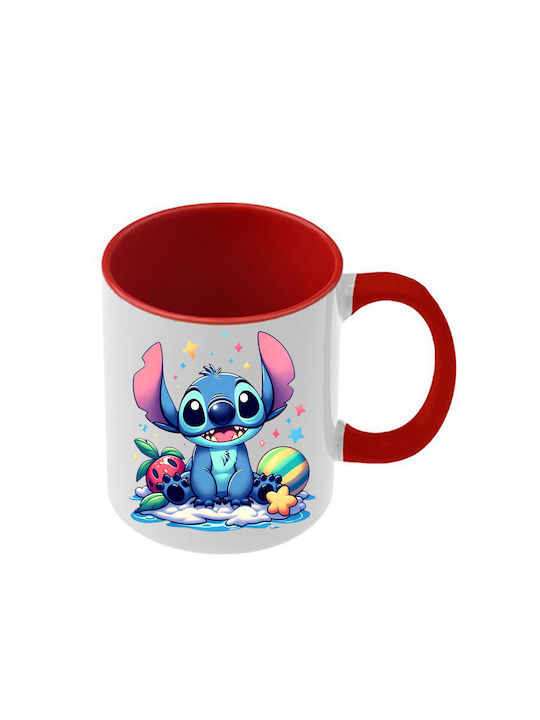 Κούπα Lilo&stitch Κόκκινη Λαβή Εσωτερικό