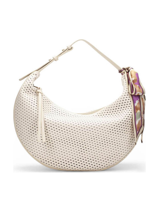 Fabric Women's Shoulder Bag Beige