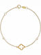 Kritsimis Women's Bracelet with Flower Design in 9K Gold