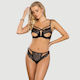 Σετ Σουτιέν Δαντέλα & Βαθύ V Exquisite Lace Appeal Deep V Mini Temptation Bra Set Μαύρο