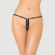 Plus Size Σέξι Κιλοτάκι Φερμουάρ Zip Front Sexy Black Thong Knickers – Μαύρο