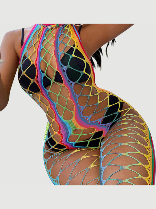 Διχτυωτό Ολόσωμο Καλσόν Halter Sexy Backless Mesh Hollow Out Bodystocking Πολύχρωμο Διχτυωτό Ολόσωμο Καλσόν Halter Sexy Backless Mesh Hollow Out Bodystocking Πολύχρωμο