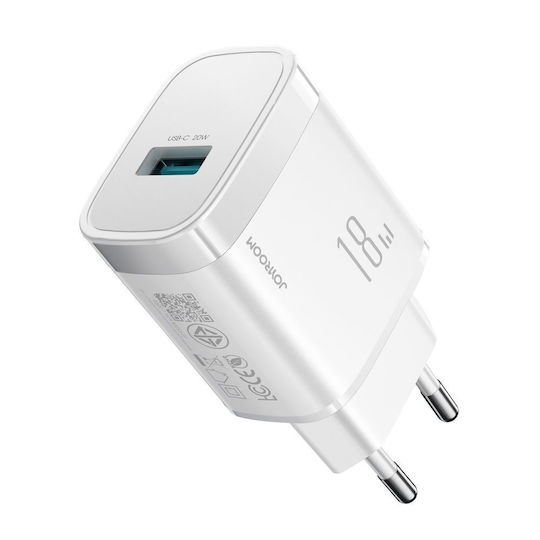 Joyroom Wireless Charger with USB-A Port 18W White (JR-TF4)