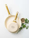 Green Pan Padova Reserve Cookware Set Made of Aluminum Cream White with Ceramic Interior Coating 2 Pieces