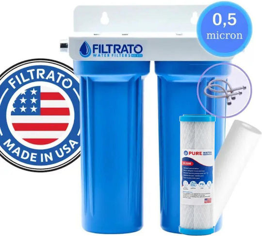 Filtrato Whf12d-usa Doppeltes Unter der Spüle Rohrquerschnitt ½" Filtrato Whf12d-usa Doppeltes Unter der Spüle Rohrquerschnitt ½"