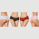 Plus Size Set of 4 Sexy Floral Lace Panties 4 In 1 Box Multicolour