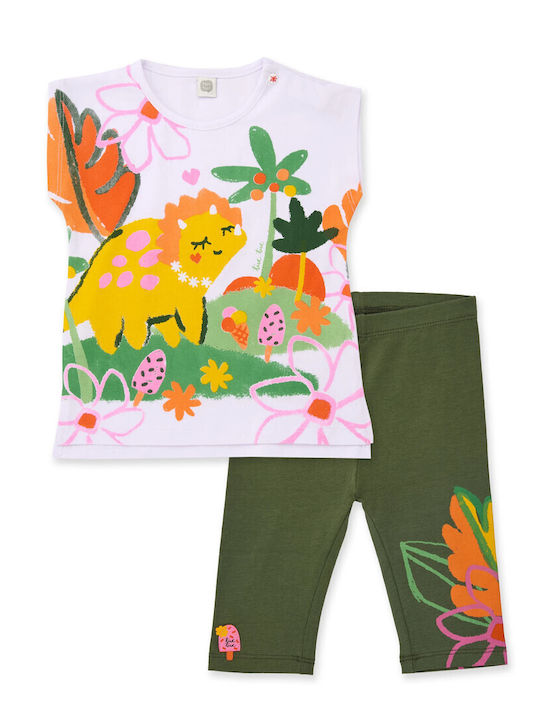 Kids Set with Leggings Summer 2pcs White