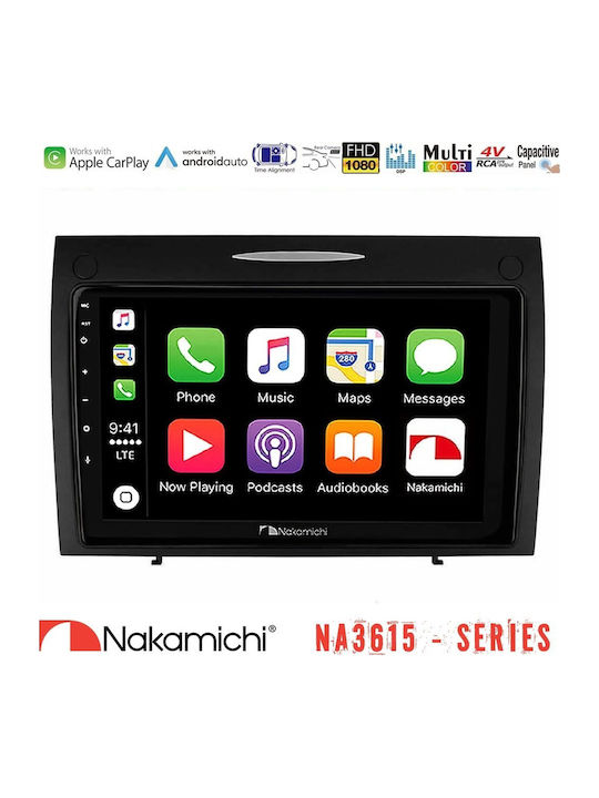 Nakamichi Car Audio System for Mercedes-Benz SLK 2004-2010 Bluetooth USB WiFi GPS Apple CarPlay Android Auto with 9" Touch Screen
