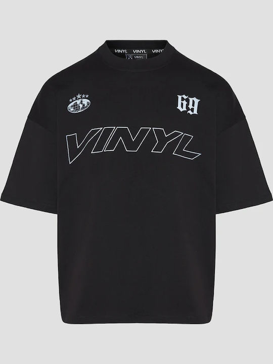 Vinyl Art Clothing T-Shirt Schwarz