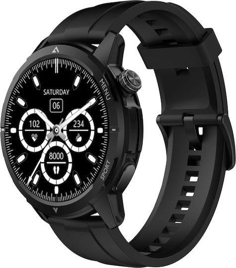 Bea-fon 601 46mm Smartwatch με Παλμογράφο (Μαύρο)