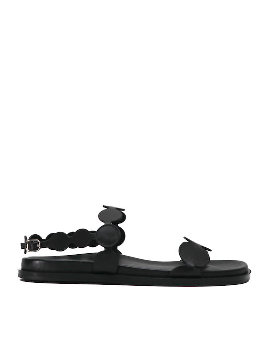 Bibi Lou Leather Women's Flat Sandals Black