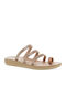 Damen Anatomische Flache Sandalen Roségold