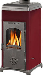 Thermozoff Κεραμική Ξυλόσομπα 6.4kW Μπορντό