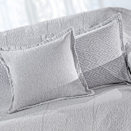Guy Laroche Decorative Pillow Case Soho From 100% Cotton Silver 50x50cm