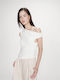 Women's Blouse Drape White