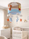 SteweHome Kids Wall Light Winnie The Pooh & Tigger Blue 20x30cm
