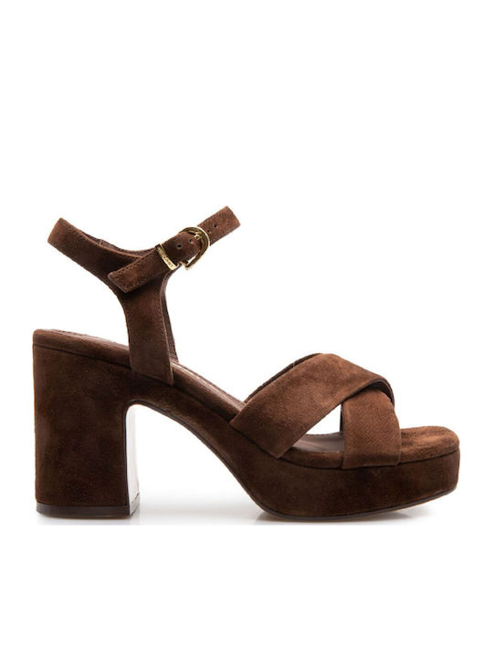 Suede Brown Sandals