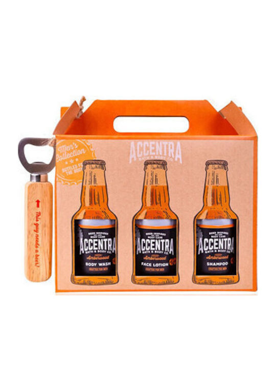 Accentra Men's Collection Box Skin Care Set for Body Cleaning 3 Items