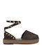 Women's Platforms in Brown Espadrille Style
