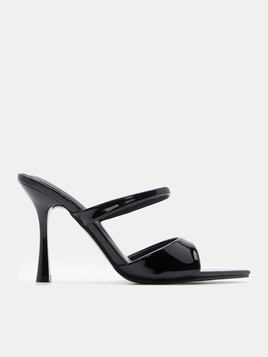 Luigi Mules With High Heel In Black Colour