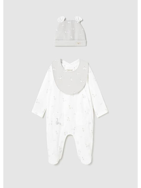 Mayoral Set Onesie with Accessories White