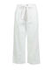 Women's Fabric Capri Trousers in Straight Leg Style White
