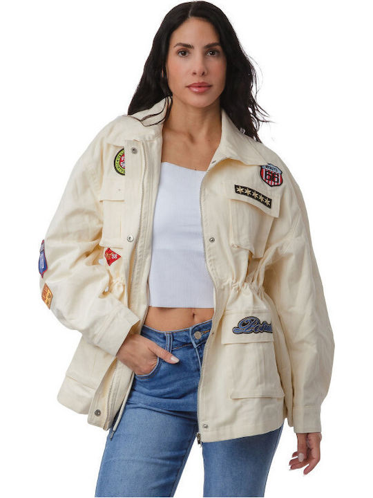 Silia D Women's Jacket for Winter Beige