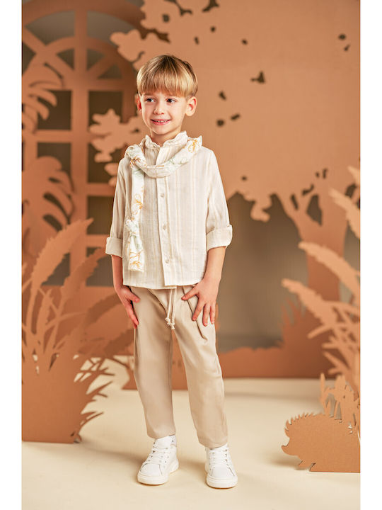 Baby Bloom Дрехи За Кръщене За Момче Костюм Екрю
