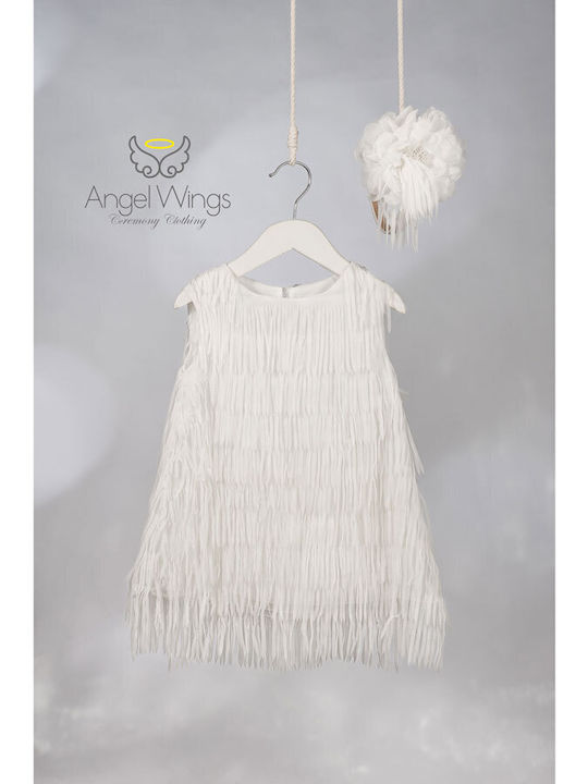 Angel Wings Rochie Albă de Botez
