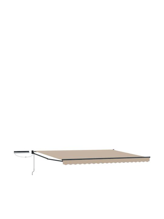 vidaXL Тента Тераса Бежова 4.5x3m