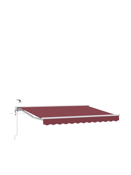 vidaXL Cort Terasă Burgundy 2.5x2m
