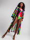 Long Women's Kimono Green
