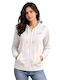 Women's Hoodie Sweatshirt Jacket White